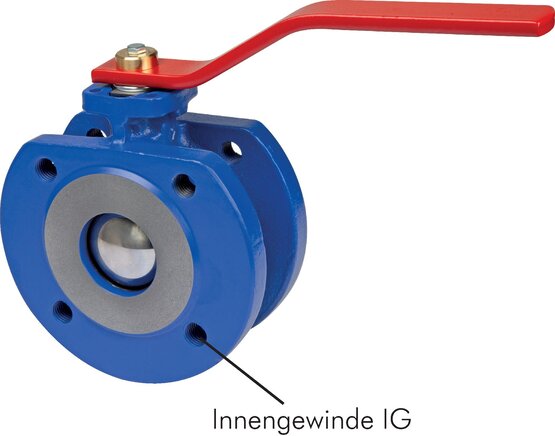 Exemplary representation: Compact flanged ball valve